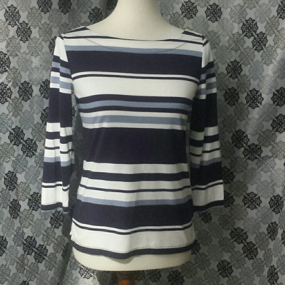 💕LIZ CLAIBORNE* Nautical Striped Tee